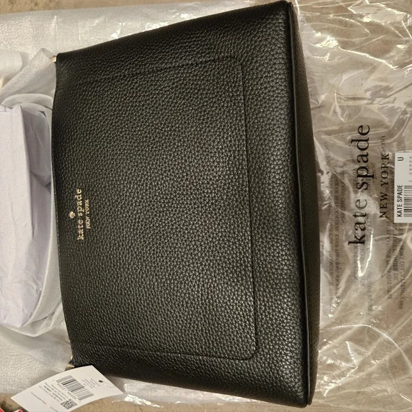 Kate Spade New York Pebbled Leather Black Leila KG464 Medium Crossbody Purse NWT - Picture 9 of 12